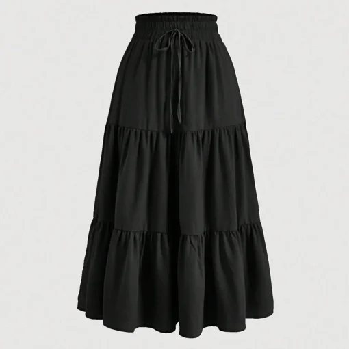 Ohsisa 2025 Summer New Bohemian A-Line Elegant Layered Cake Ladies' Elegant Skirt - 图片 2