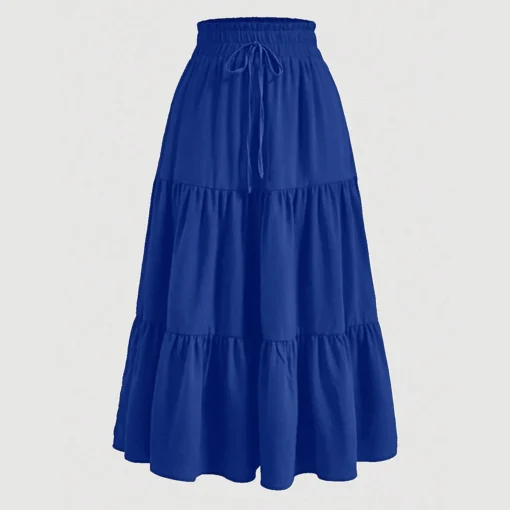 Ohsisa 2025 Summer New Bohemian A-Line Elegant Layered Cake Ladies' Elegant Skirt - 图片 5